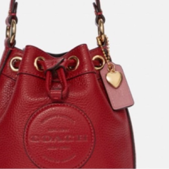 Coach Dempsey Bucket Bag Heart Charm - Picture 2 of 12